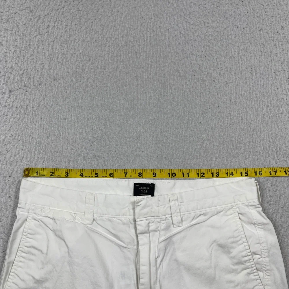 J Crew Chino Shorts Mens 31 White Club 9 Inch Inseam Preppy Coastal Summer